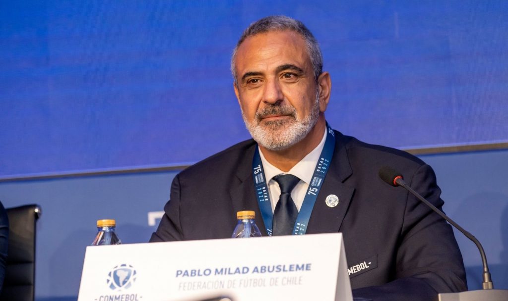 Pablo Milad, presidente de ANFP en Congreso de Conmebol (Foto: twitter ANFP)