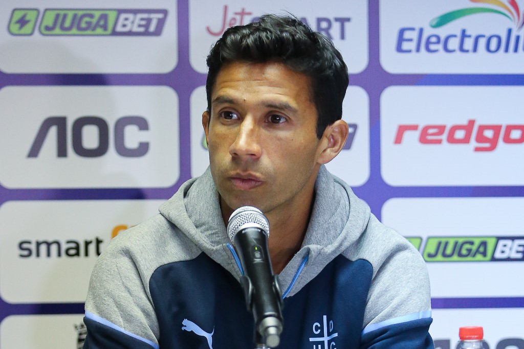 Nicolás Núñez en conferencia de prensa, post partido Coquimbo Unido v/s Universidad Católica. (Foto: Jorge Díaz/@copadeverano).